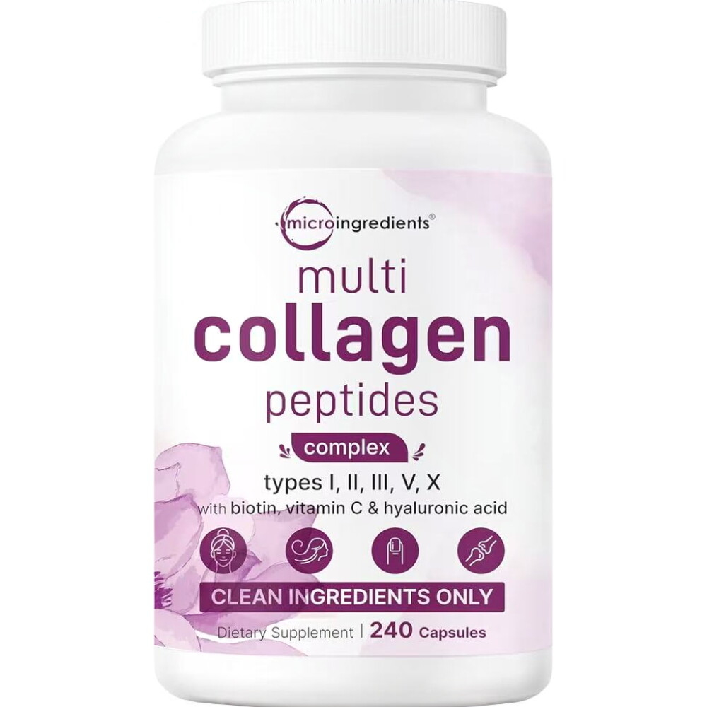 X Nutrition - Micro-Ingredient Multi-Collagen Peptide Pills, 240 capsules.